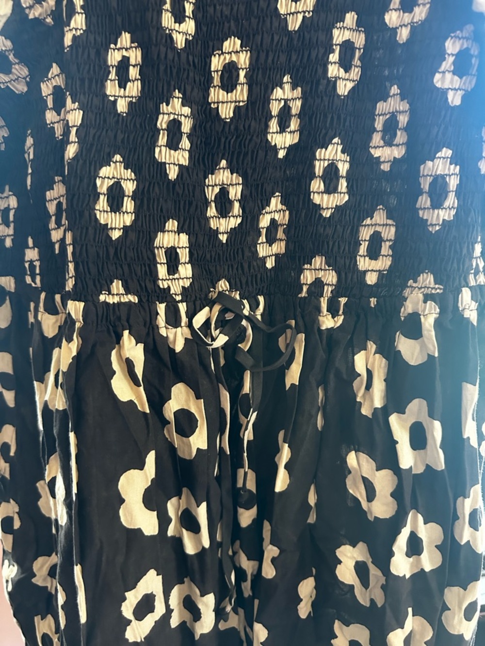 Christy Dawn Black Floral Puff-Sleeve Midi Dress - Picture 2 of 5